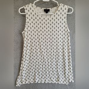 J.Jill White and Black Tank Top Small Petite